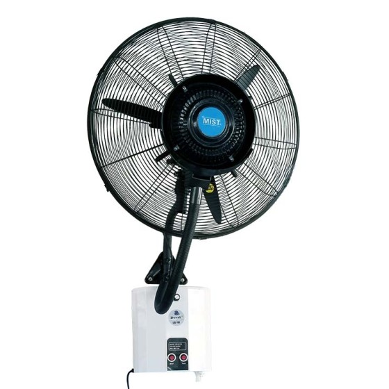 Global summer hot-selling wall-mounted spray humidification cooling dust removal atomization shaking head water mist fan